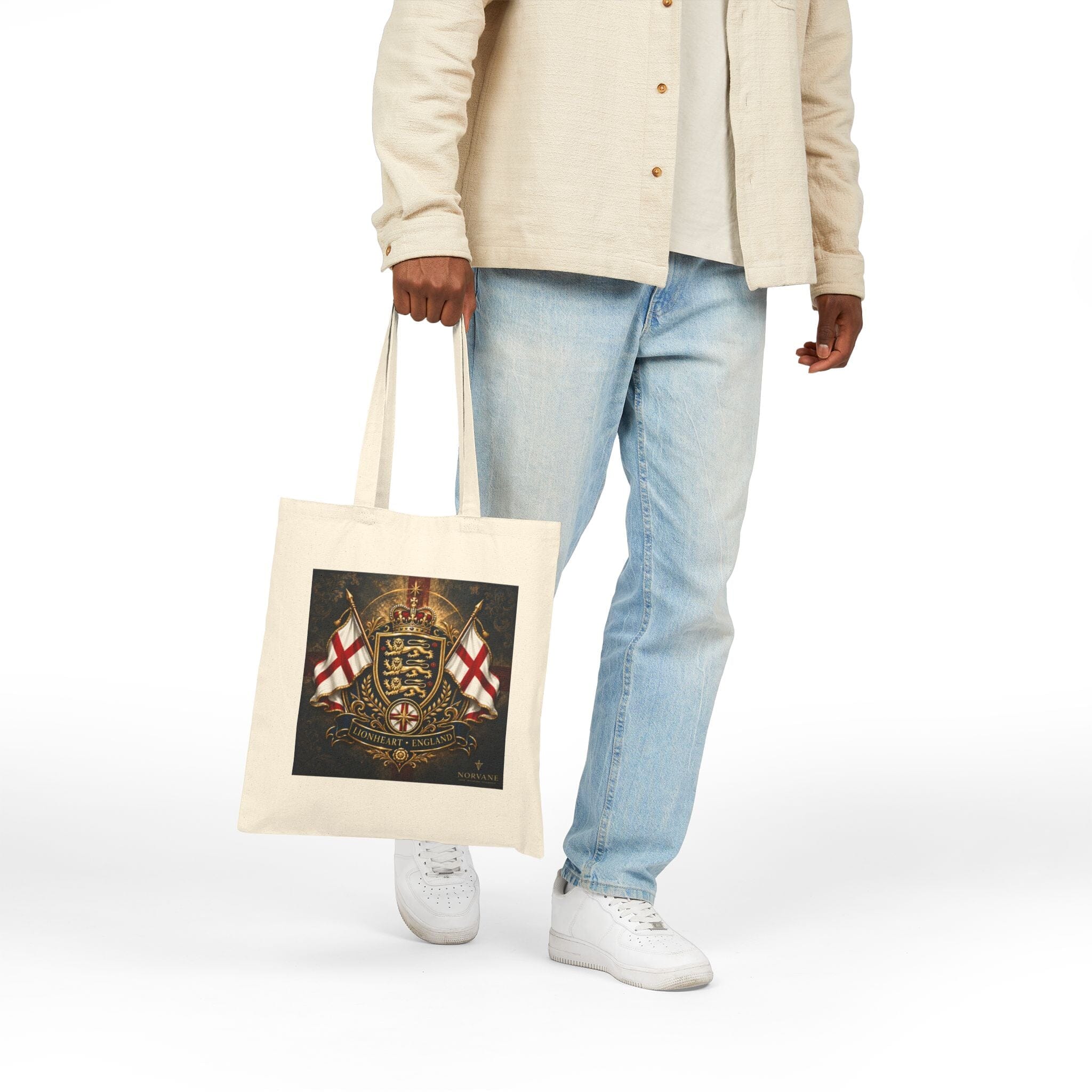 Norvane British Crest Tote Bag – St George Flag Heritage Shield Design – view 6