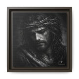 Norvane Crown of Sorrow Jesus Canvas Print – Monochrome Christian Wall Art Canvas Printify 10″ x 10″ 1.25" Espresso