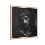 Norvane Crown of Sorrow Jesus Canvas Print – Monochrome Christian Wall Art Canvas Printify 