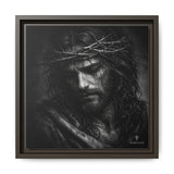 Norvane Crown of Sorrow Jesus Canvas Print – Monochrome Christian Wall Art Canvas Printify 12″ x 12″ 1.25" Espresso