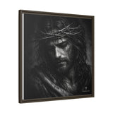 Norvane Crown of Sorrow Jesus Canvas Print – Monochrome Christian Wall Art Canvas Printify 