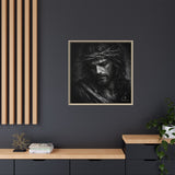 Norvane Crown of Sorrow Jesus Canvas Print – Monochrome Christian Wall Art Canvas Printify 