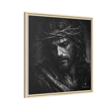 Norvane Crown of Sorrow Jesus Canvas Print – Monochrome Christian Wall Art Canvas Printify 