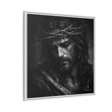 Norvane Crown of Sorrow Jesus Canvas Print – Monochrome Christian Wall Art Canvas Printify 