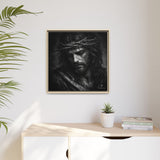 Norvane Crown of Sorrow Jesus Canvas Print – Monochrome Christian Wall Art Canvas Printify 
