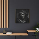 Norvane Crown of Sorrow Jesus Canvas Print – Monochrome Christian Wall Art Canvas Printify 
