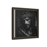 Norvane Crown of Sorrow Jesus Canvas Print – Monochrome Christian Wall Art Canvas Printify 