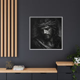 Norvane Crown of Sorrow Jesus Canvas Print – Monochrome Christian Wall Art Canvas Printify 