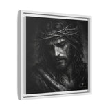 Norvane Crown of Sorrow Jesus Canvas Print – Monochrome Christian Wall Art Canvas Printify 