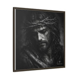 Norvane Crown of Sorrow Jesus Canvas Print – Monochrome Christian Wall Art Canvas Printify 