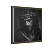 Norvane Crown of Sorrow Jesus Canvas Print – Monochrome Christian Wall Art Canvas Printify 