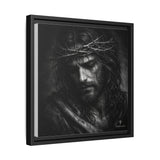 Norvane Crown of Sorrow Jesus Canvas Print – Monochrome Christian Wall Art Canvas Printify 