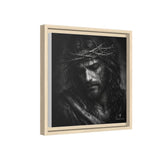Norvane Crown of Sorrow Jesus Canvas Print – Monochrome Christian Wall Art Canvas Printify 