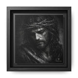 Norvane Crown of Sorrow Jesus Canvas Print – Monochrome Christian Wall Art Canvas Printify 6" x 6" 1.25" Black