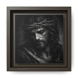 Norvane Crown of Sorrow Jesus Canvas Print – Monochrome Christian Wall Art Canvas Printify 6" x 6" 1.25" Espresso