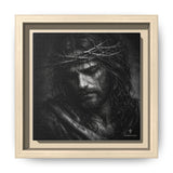 Norvane Crown of Sorrow Jesus Canvas Print – Monochrome Christian Wall Art Canvas Printify 6" x 6" 1.25" Natural