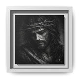 Norvane Crown of Sorrow Jesus Canvas Print – Monochrome Christian Wall Art Canvas Printify 6" x 6" 1.25" White