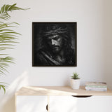 Norvane Crown of Sorrow Jesus Canvas Print – Monochrome Christian Wall Art Canvas Printify 