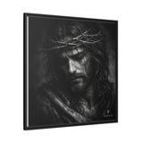 Norvane Crown of Sorrow Jesus Canvas Print – Monochrome Christian Wall Art Canvas Printify 