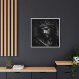 Norvane Crown of Sorrow Jesus Canvas Print – Monochrome Christian Wall Art Canvas Printify 