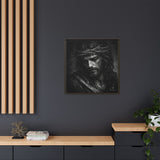 Norvane Crown of Sorrow Jesus Canvas Print – Monochrome Christian Wall Art Canvas Printify 