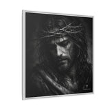 Norvane Crown of Sorrow Jesus Canvas Print – Monochrome Christian Wall Art Canvas Printify 