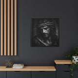 Norvane Crown of Sorrow Jesus Canvas Print – Monochrome Christian Wall Art Canvas Printify 
