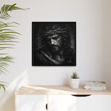 Norvane Crown of Sorrow Jesus Canvas Print – Monochrome Christian Wall Art Canvas Printify 
