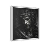 Norvane Crown of Sorrow Jesus Canvas Print – Monochrome Christian Wall Art Canvas Printify 