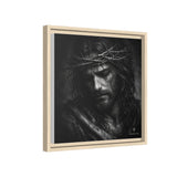 Norvane Crown of Sorrow Jesus Canvas Print – Monochrome Christian Wall Art Canvas Printify 