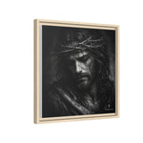 Norvane Crown of Sorrow Jesus Canvas Print – Monochrome Christian Wall Art Canvas Printify 