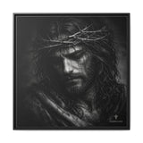 Norvane Crown of Sorrow Jesus Canvas Print – Monochrome Christian Wall Art in Black – view 11
