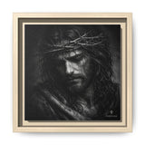 Norvane Crown of Sorrow Jesus Canvas Print – Monochrome Christian Wall Art in Natural – view 8