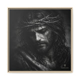 Norvane Crown of Sorrow Jesus Canvas Print – Monochrome Christian Wall Art in Natural – view 10