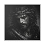 Norvane Crown of Sorrow Jesus Canvas Print – Monochrome Christian Wall Art in White – view 12