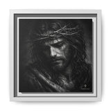 Norvane Crown of Sorrow Jesus Canvas Print – Monochrome Christian Wall Art in White – view 5