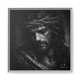 Norvane Crown of Sorrow Jesus Canvas Print – Monochrome Christian Wall Art in White