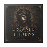 Norvane Crowned with Thorns Framed Canvas – Religious Wall Art in Black – view 11