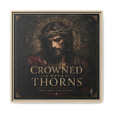 Norvane Crowned with Thorns Framed Canvas – Religious Wall Art in Natural