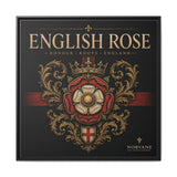Norvane English Rose Framed Canvas – Vintage Tudor Crest Wall Art in Black – view 11