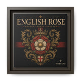 Norvane English Rose Framed Canvas – Vintage Tudor Crest Wall Art in Espresso – view 7