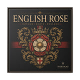 Norvane English Rose Framed Canvas – Vintage Tudor Crest Wall Art in Espresso – view 9