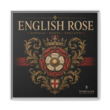 Norvane English Rose Framed Canvas – Vintage Tudor Crest Wall Art in White – view 12