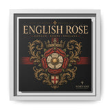 Norvane English Rose Framed Canvas – Vintage Tudor Crest Wall Art in White – view 5