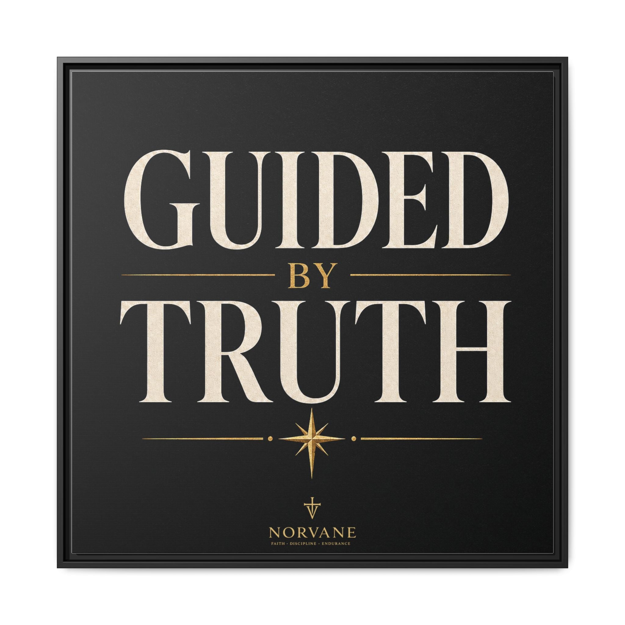 Norvane Guided by Truth Framed Canvas – Modern Faith Wall Art in Black – view 11