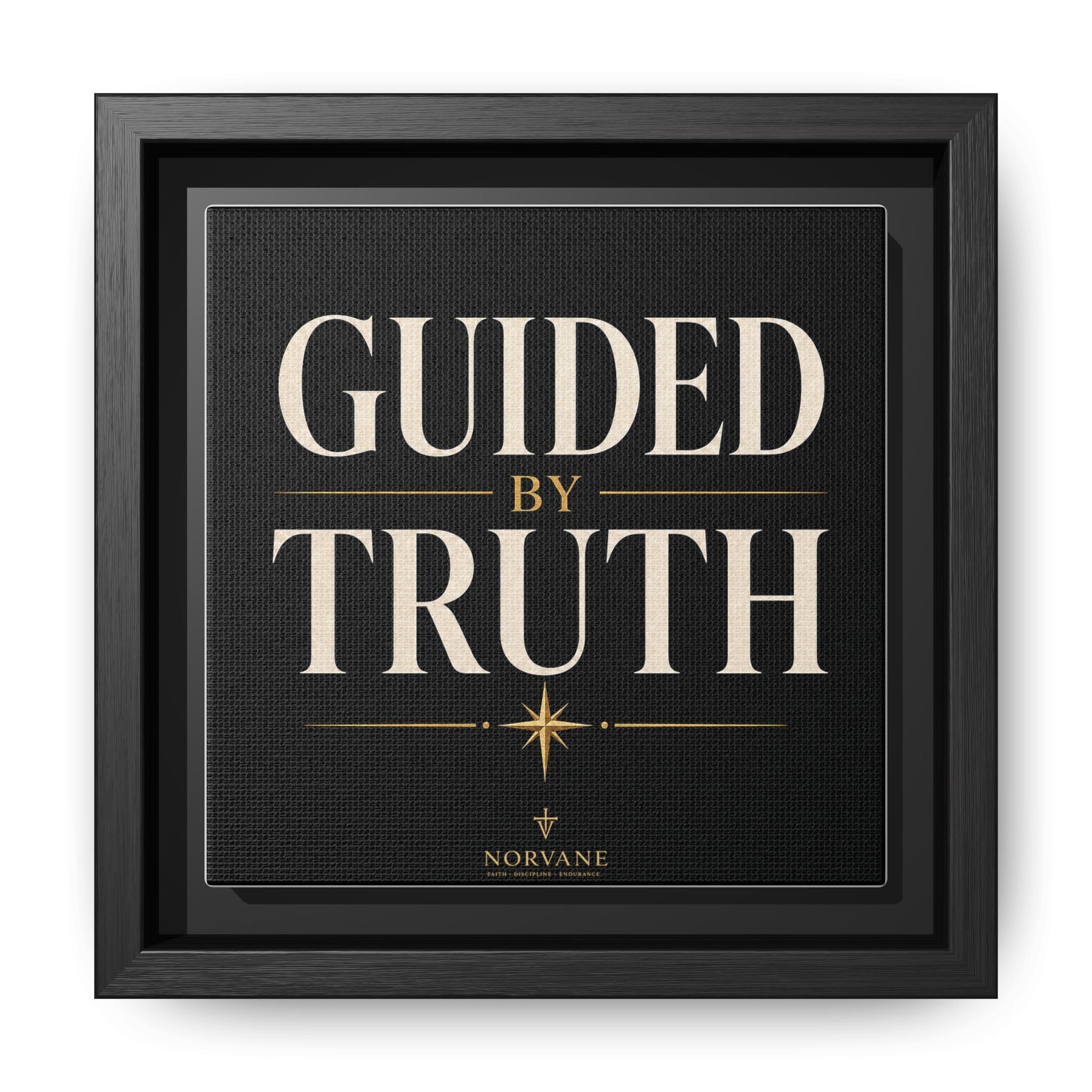 Norvane Guided by Truth Framed Canvas – Modern Faith Wall Art in Black – view 18