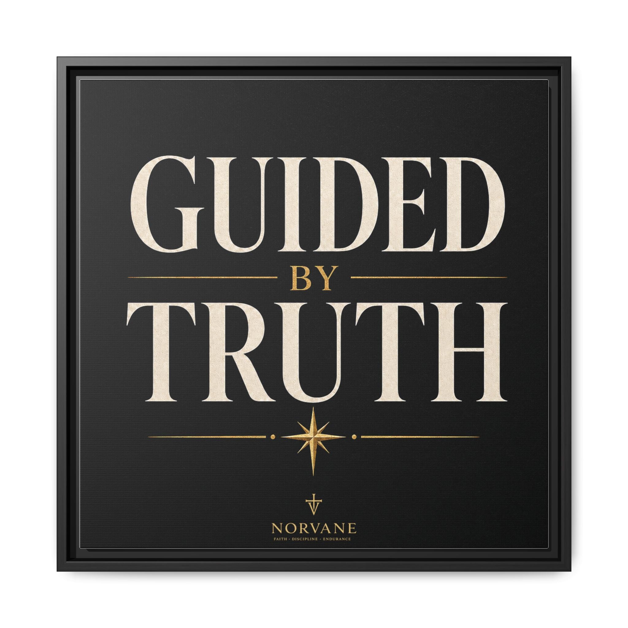 Norvane Guided by Truth Framed Canvas – Modern Faith Wall Art in Black – view 21