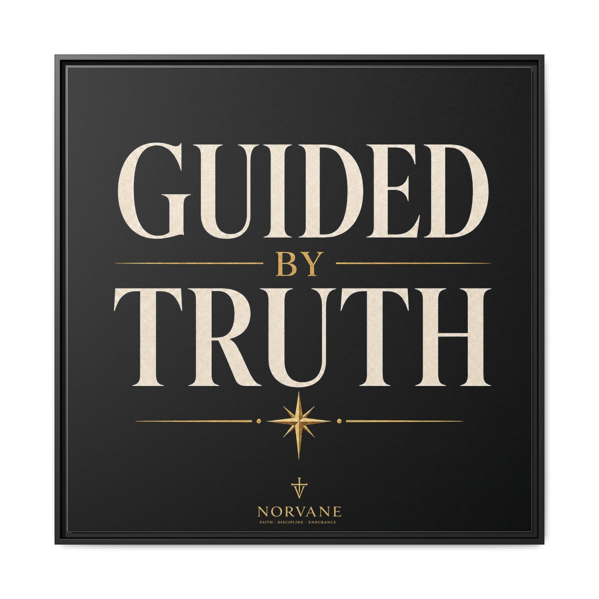 Norvane Guided by Truth Framed Canvas – Modern Faith Wall Art in Black – view 26
