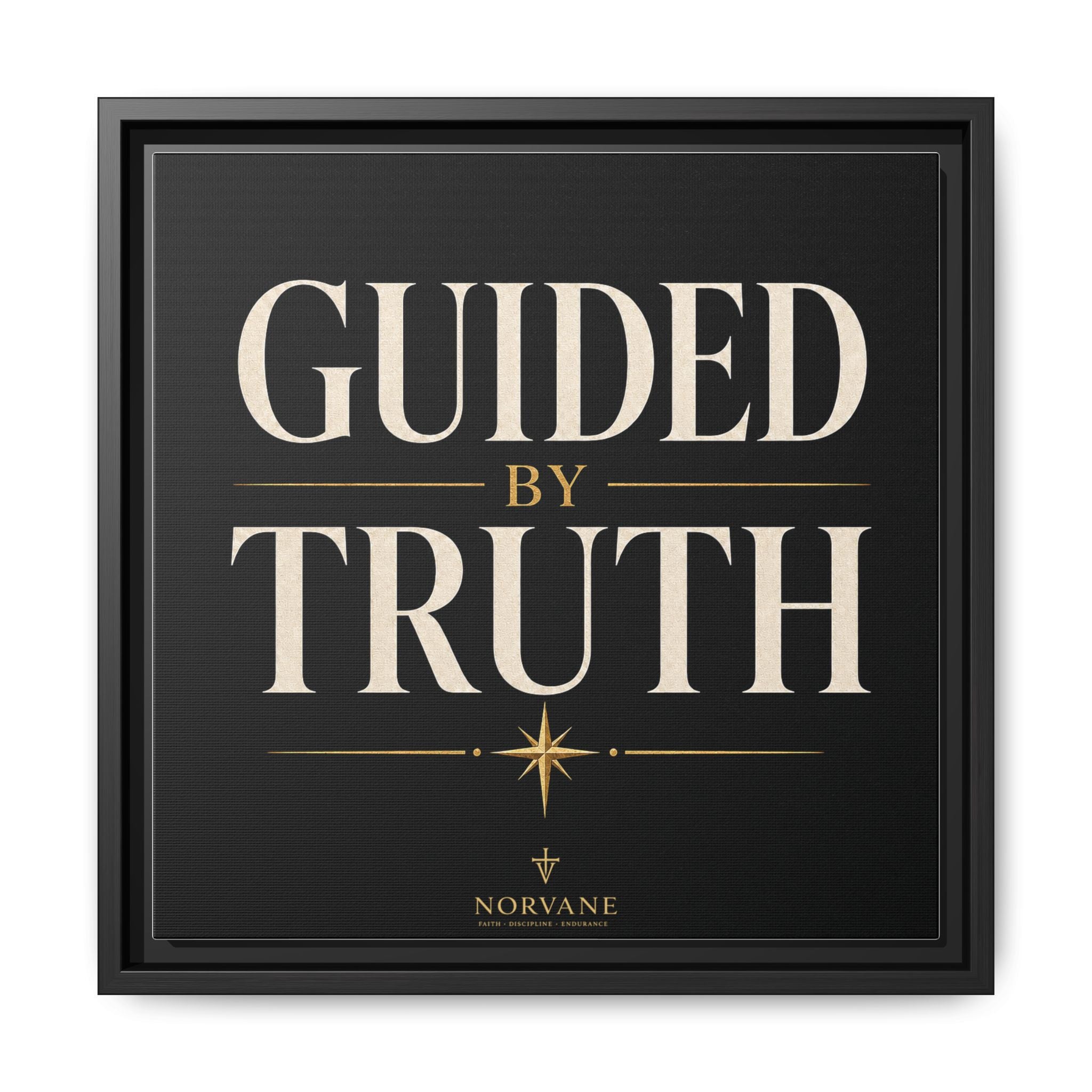 Norvane Guided by Truth Framed Canvas – Modern Faith Wall Art in Black – view 29