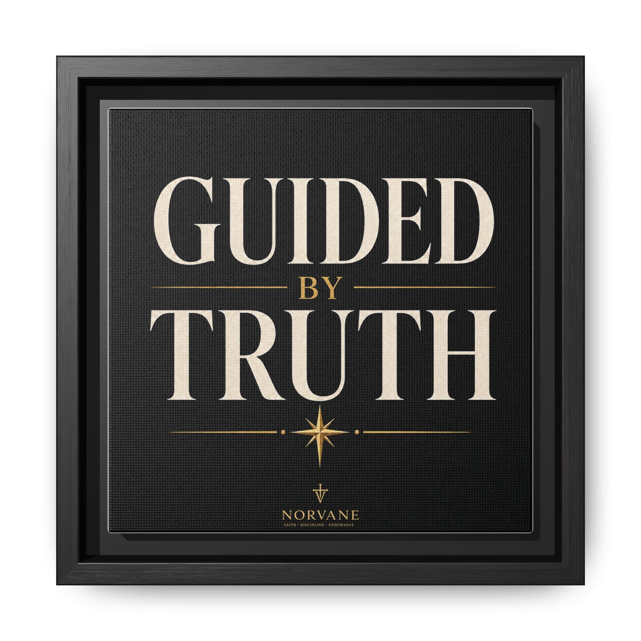 Norvane Guided by Truth Framed Canvas – Modern Faith Wall Art in Black – view 6